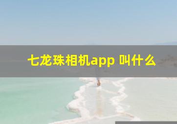 七龙珠相机app 叫什么